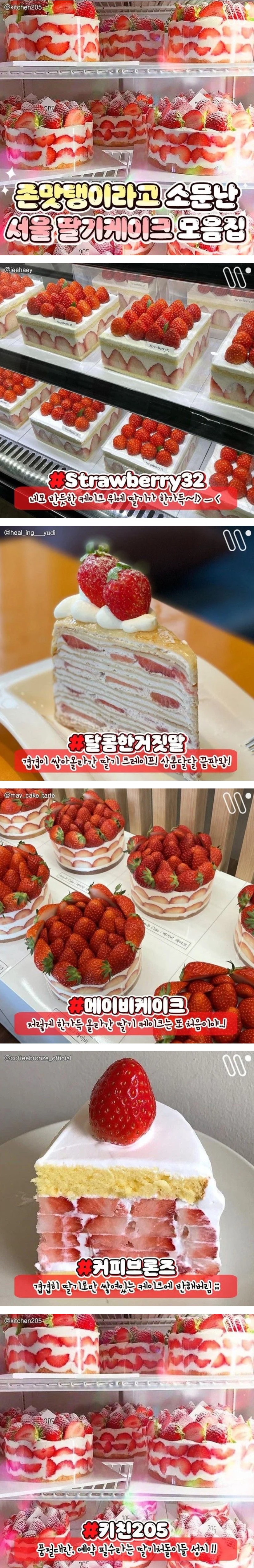 맛있다고 소문난 서울 딸기케이크 모음