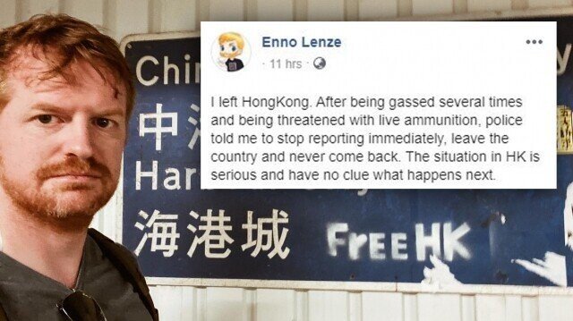  홍콩 취재하던 독일기자... 도망친 이유...