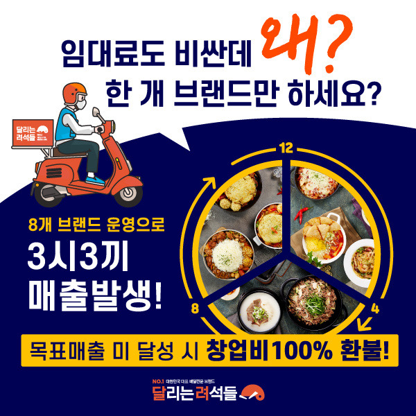 달리는 려석들 창업외식 최초창업비 100%전액환불!