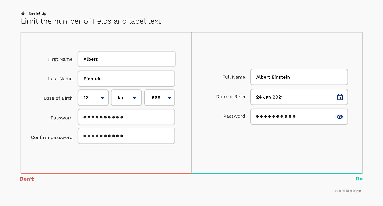 Text fields & Forms design