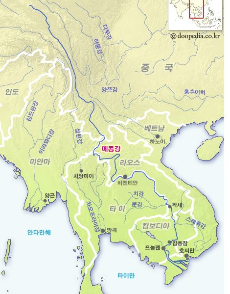캄보디아 프놈펜, 메콩강의 그늘