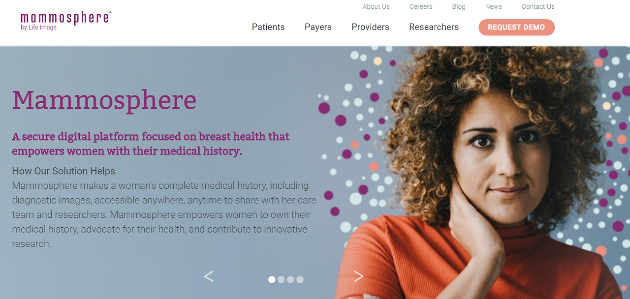 Mammosphere, a site for female patients to access their breast-related medical information