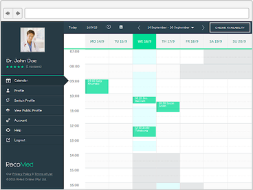 Recomed's doctor schedule management