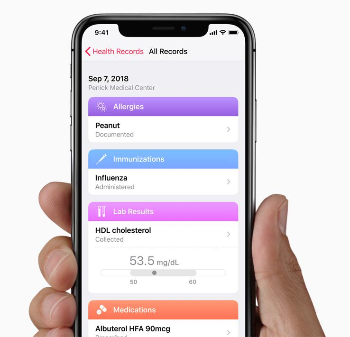 Apple Health Record Interface