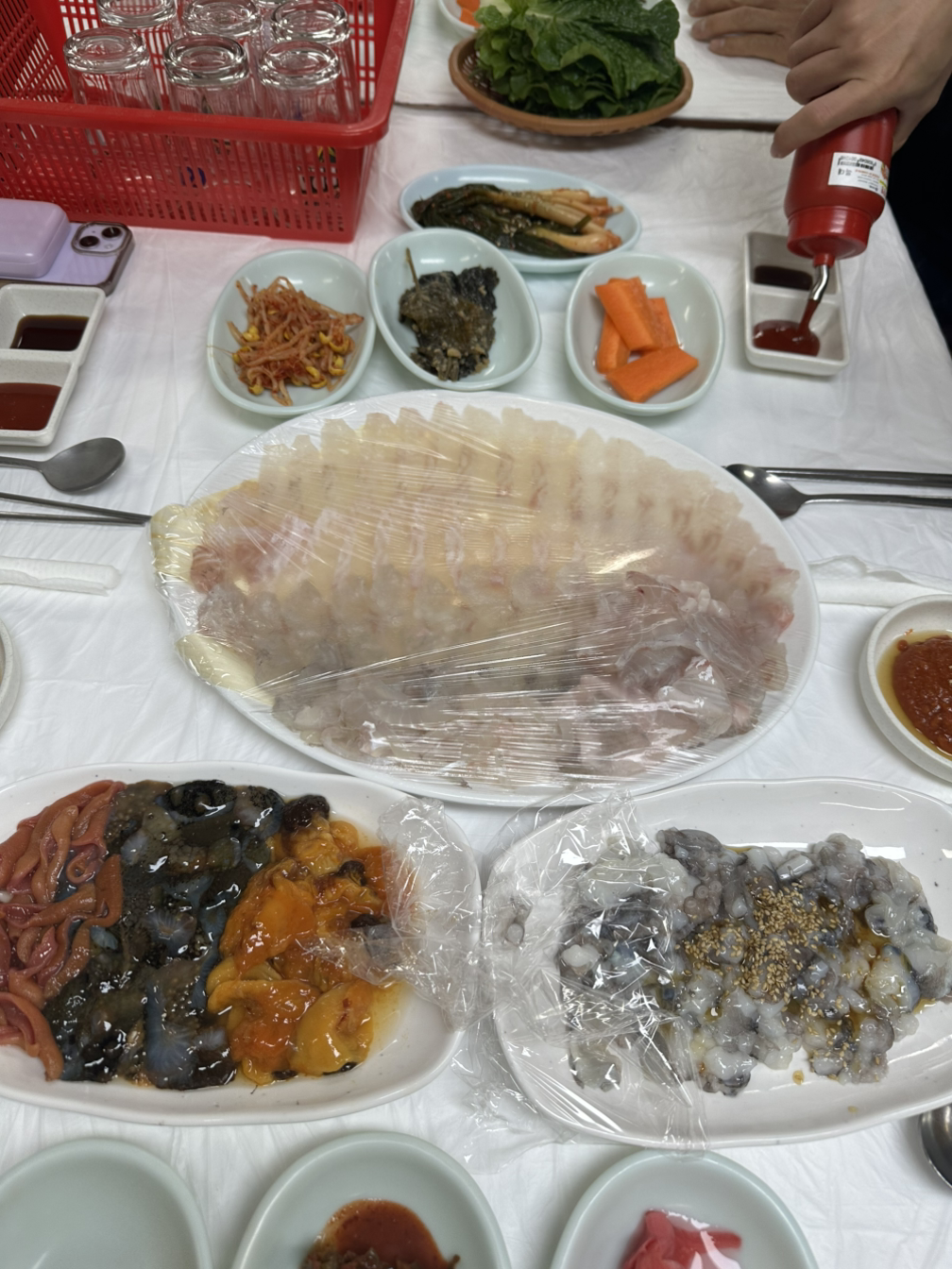 여수항에 가서 햄버거를 먹었어요