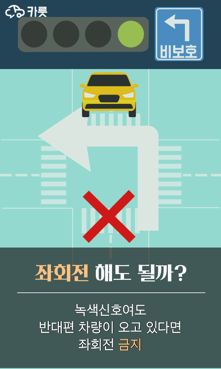 빨간불에 비보호 좌회전 하라고요? 빵빵!!