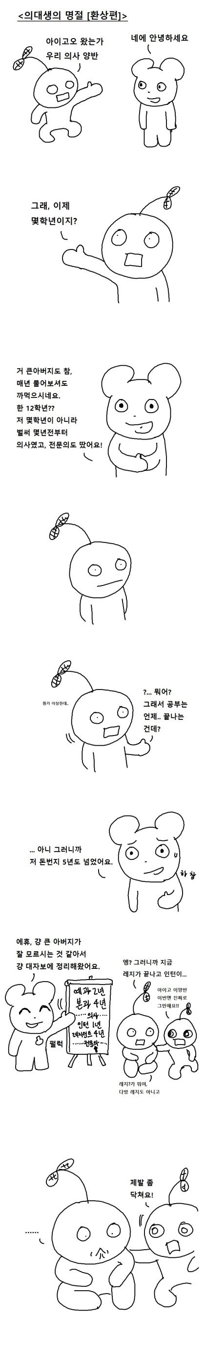 포텐에 올라온 의대생의 명절 만화 2부.manhwa