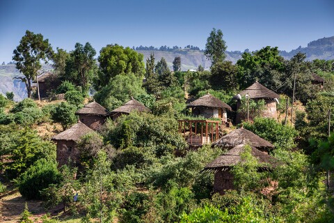 웅대한 에티오피아 고원의 풍경