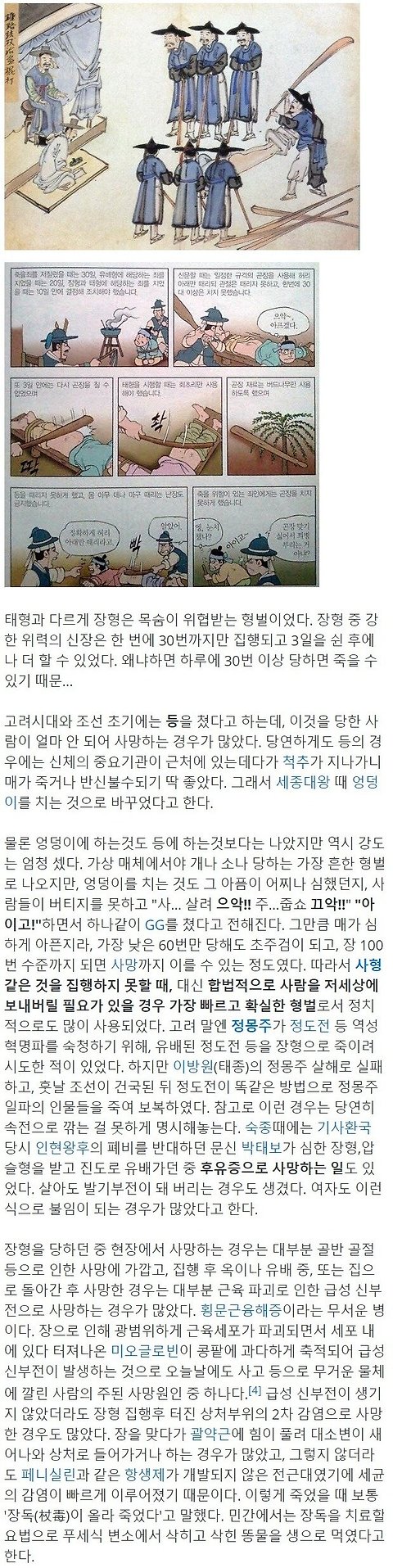 [기타]조선시대 곤장의 위험성