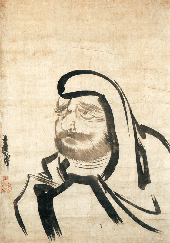〈달마도〉 김명국, 17세기, 종이에 수묵, 83.0x57.0cm, 국립중앙박물관
