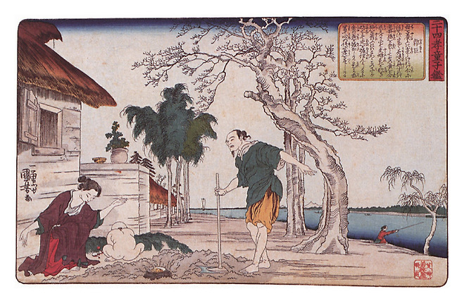 일본의 풍속화에 수용된 『삼강행실도』 ‘동영’의 그림, 일본 고베시립박물관