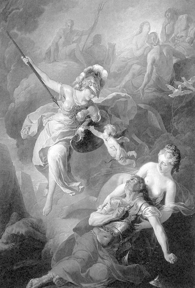 아레스와 아테나의 싸움, Joseph-Benoit Suvee, 1771
