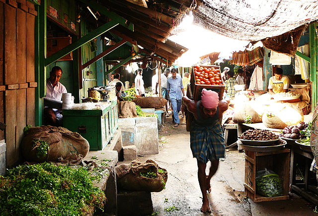 인도 남부 사이다페트의 시장