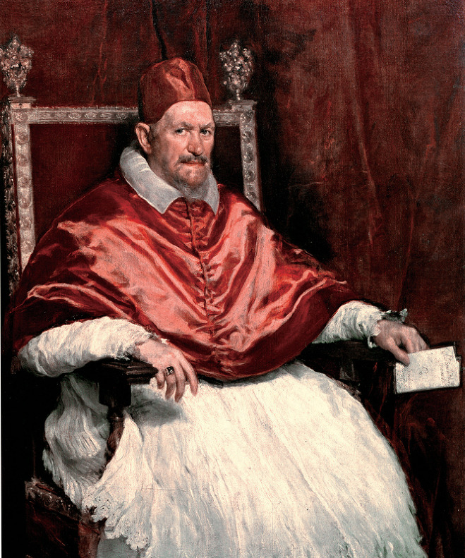 〈교황 인노첸시오 10세〉, 캔버스에 유채, 1650, 140×120cm, 이탈리아 로마 도리아 팡필리 미술관