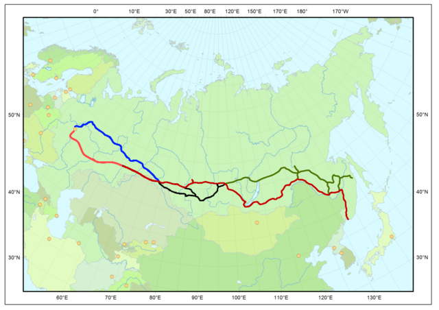 시베리아 횡단철도(TSR, Trans-Siberian Railway)