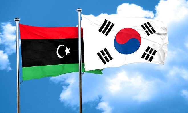 리비아와 한국의 국기