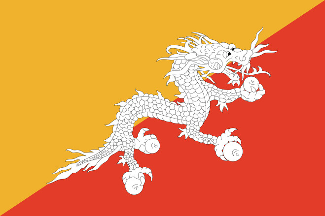 부탄(Bhutan)의 국기