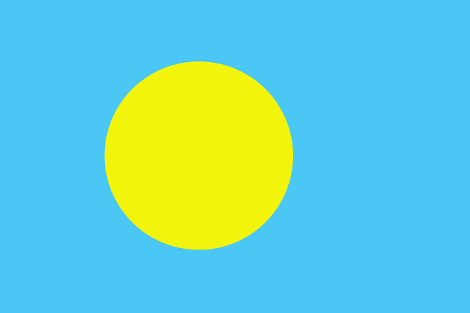 팔라우(Palau)의 국기