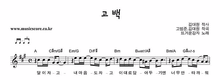 악보에 있는 / 치는 법