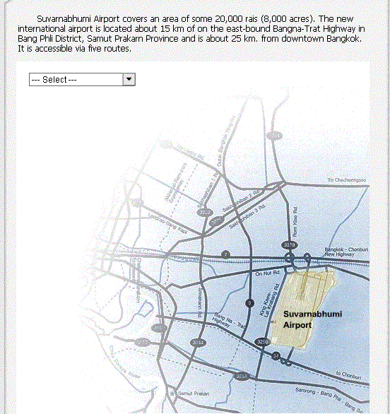 수완나폼 신공항 도로 맵