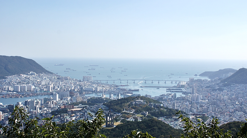 구봉산에서 보는 부산항사진