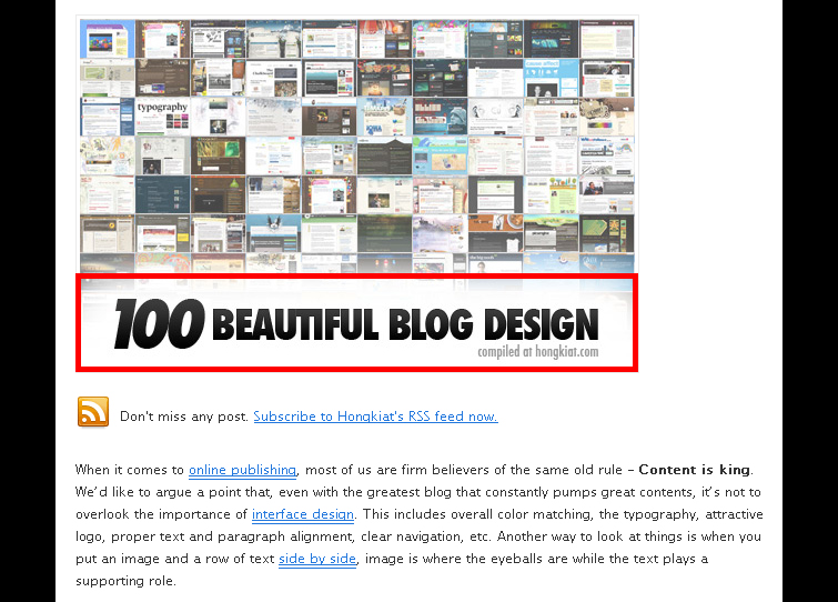 100개의 아름다운 블로그 디자인