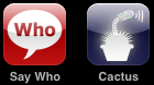 iPhone VUI Apps - Say Who & Cactus (as of 19 Oct 2008)