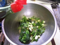 김밥용 시금치부침 만들기