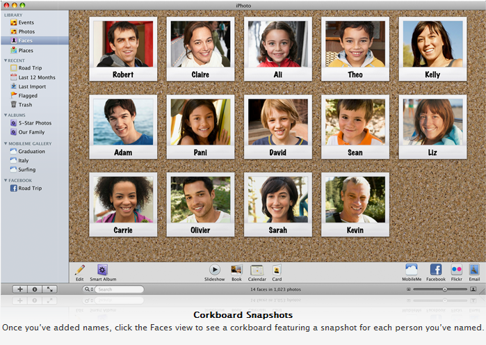 iPhoto 09 with Face Recognition