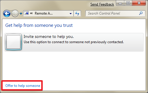remote assistance offer help
