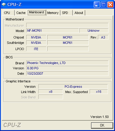 CPU-Z V1.5 : 시스템 CPU 정보보기, CPU 사양보기