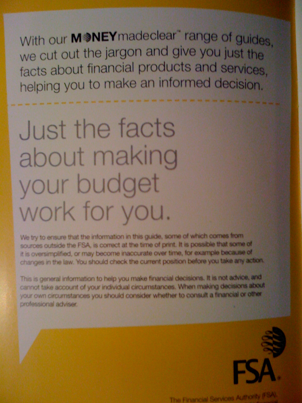 MONEYmadeclear leaflet