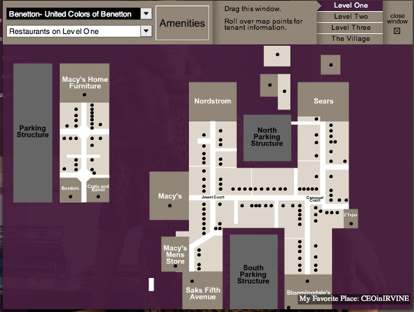 south coast plaza map