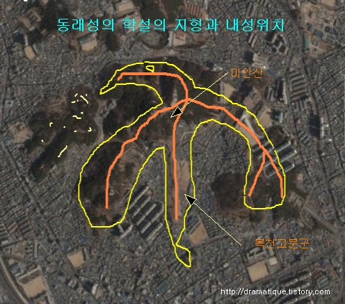 마안산에서 본 동래구 