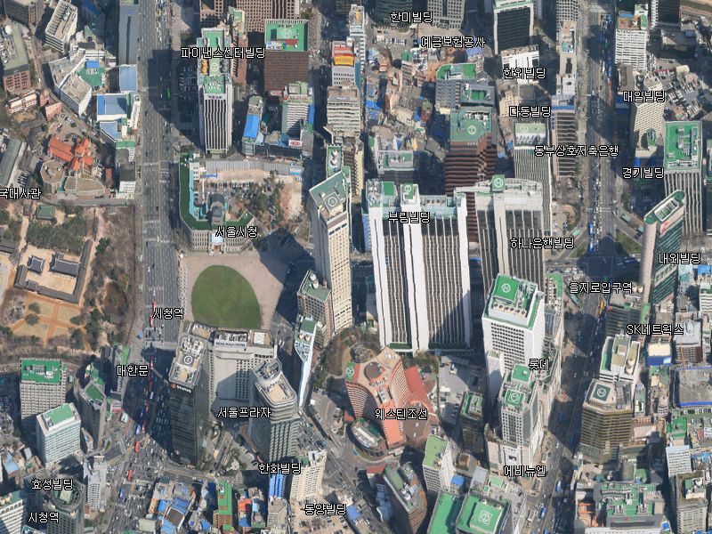 파란 항공사진 Wings 서울시청