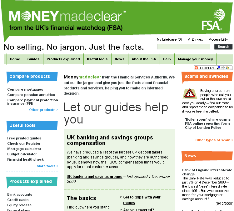 MONEYmadeclear website