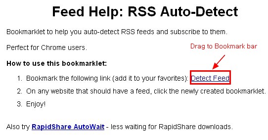 RSS in Chrome browser