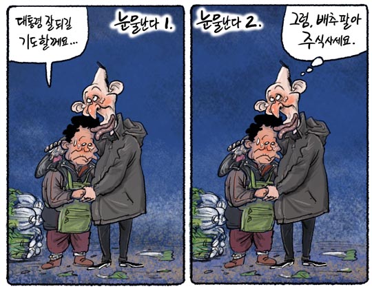 2008년 12월 5일자 프레시안 만평 