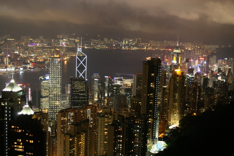 빅토리아 피크에서 보는 홍콩의 야경