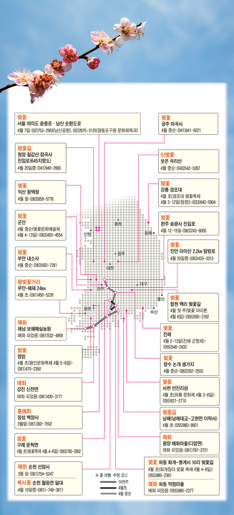 전국봄꽃축제 일정
