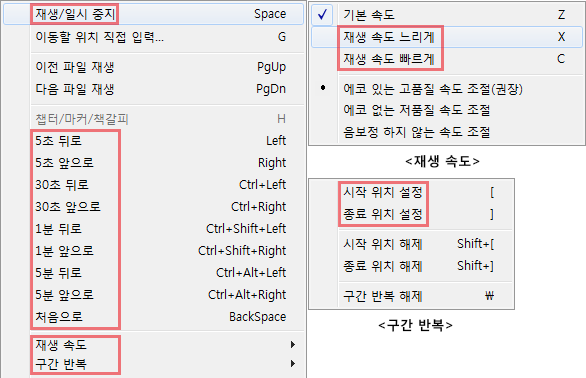 재생 설정