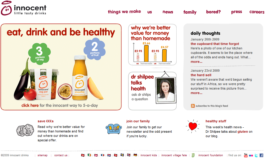 Innocent Drinks: Website.