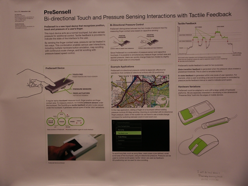 PreSense 2 at CHI 2006