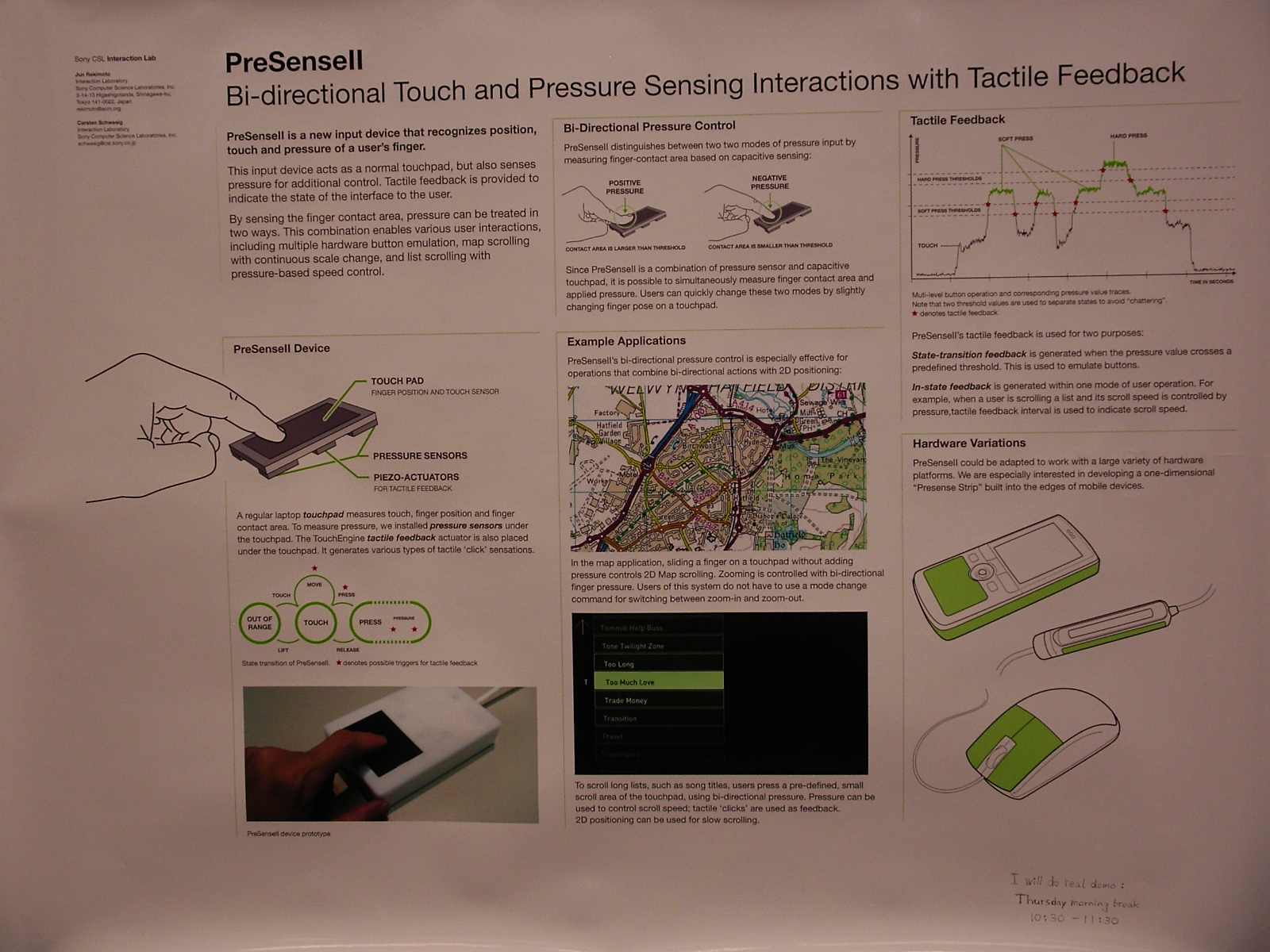 PreSense 2 at CHI 2006