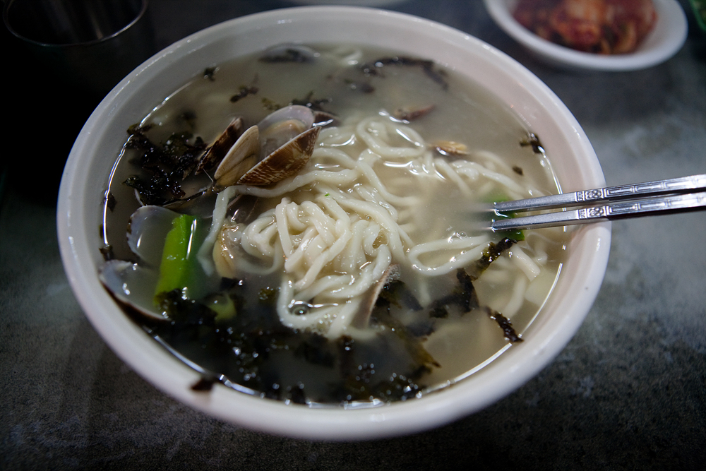 순수한 손칼국수맛, 수유 손칼국수집.