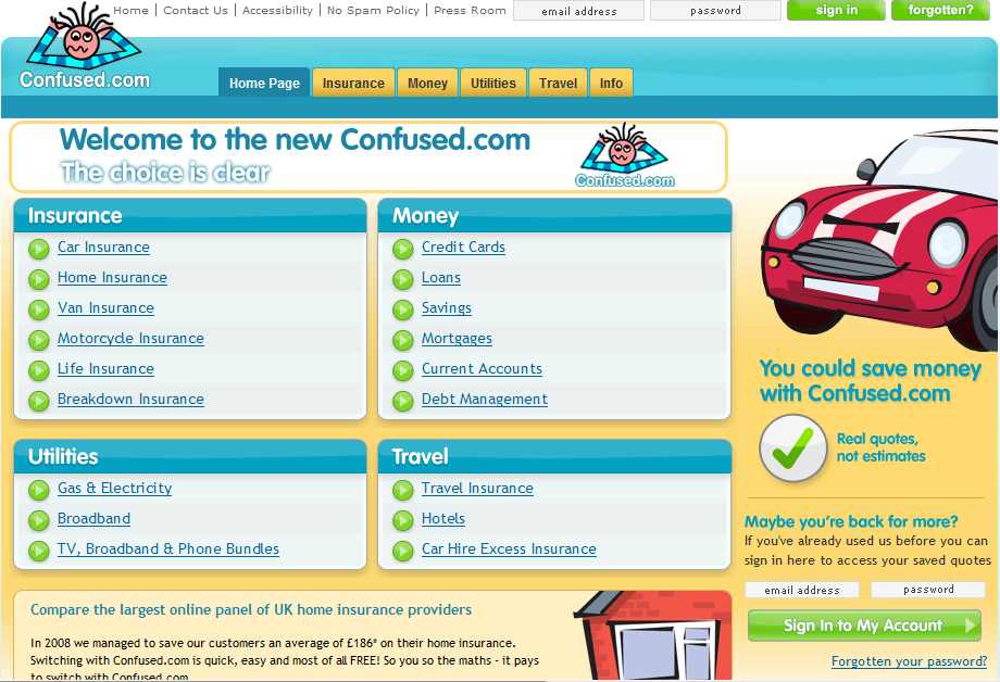 Confused.com Website