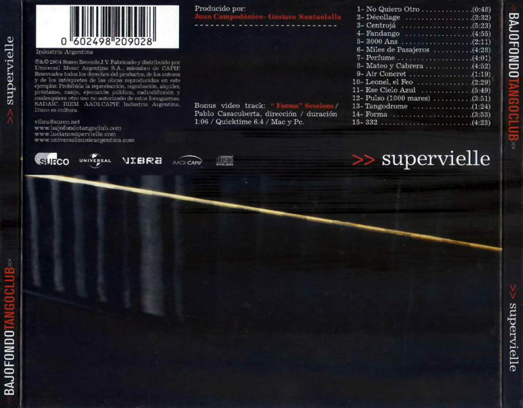 Luciano Supervielle - Bajofondo Tango Club Presents Supervielle (2004)