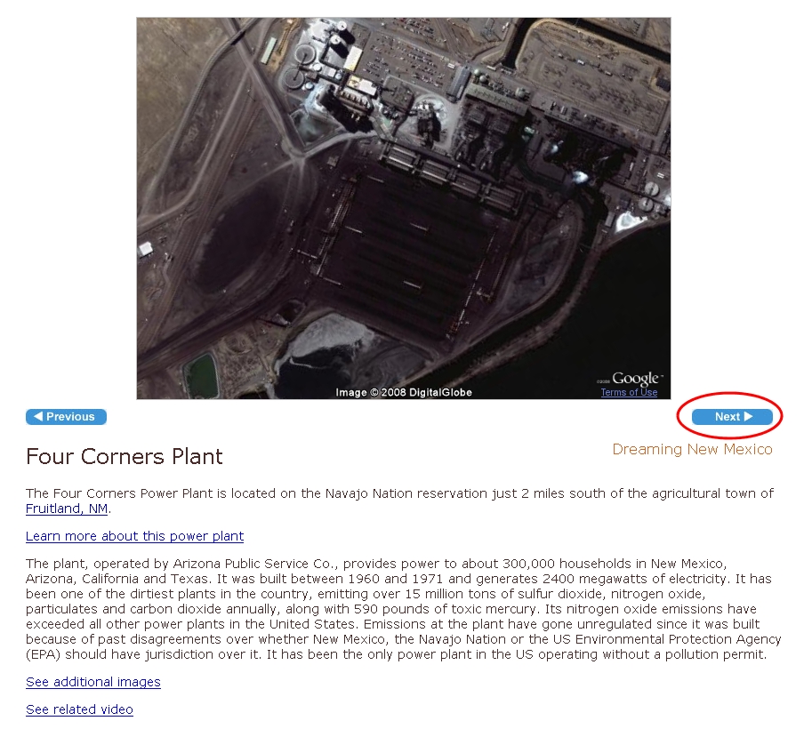 구글어스 플러그인 프리젠테이션 - 뉴멕시코 포코너스 화력발전소