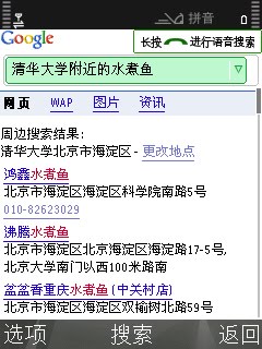 Google Mobile App in Mandarin Chinese