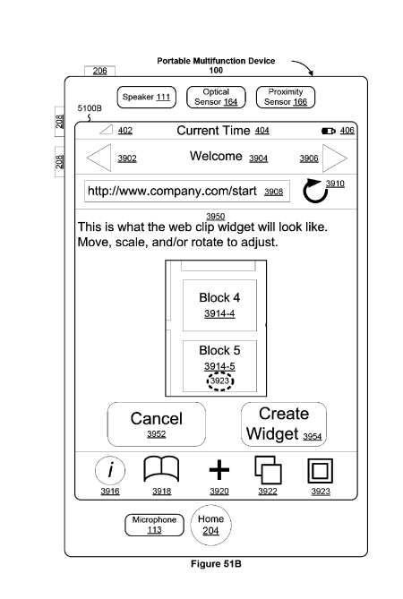 Apple iPhone Touch UI Patent: Basic Apps